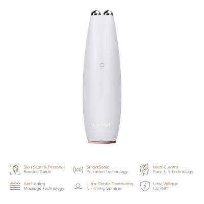 Мікрострумова ручка для підтяжки обличчя GESKE MicroCurrent Face-Lift Pen 6 в 1 пудровий